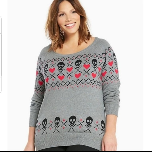 torrid Tops - ⬇️⬇️ Torrid PLUS 3X Skull Fair Isle Sweater